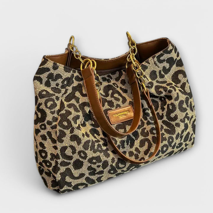 Amelia - Leopard Canvas Tote