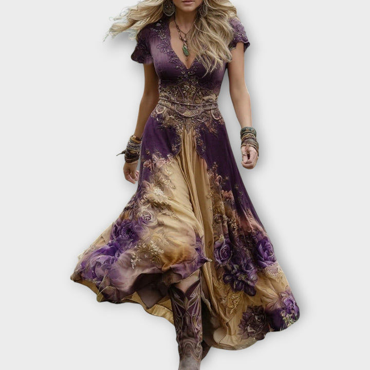 Amelia Isla | Colorful Maxi Dress