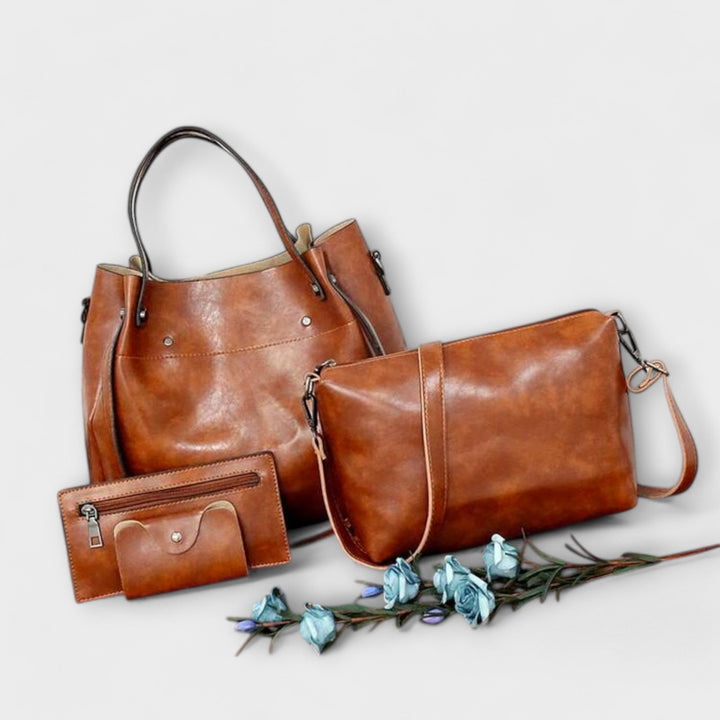 Amelia - 4-Piece Vintage Bag Set