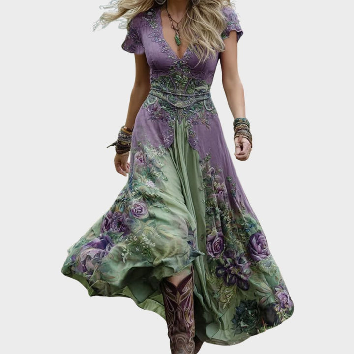 Amelia Isla | Colorfull Maxi Dress