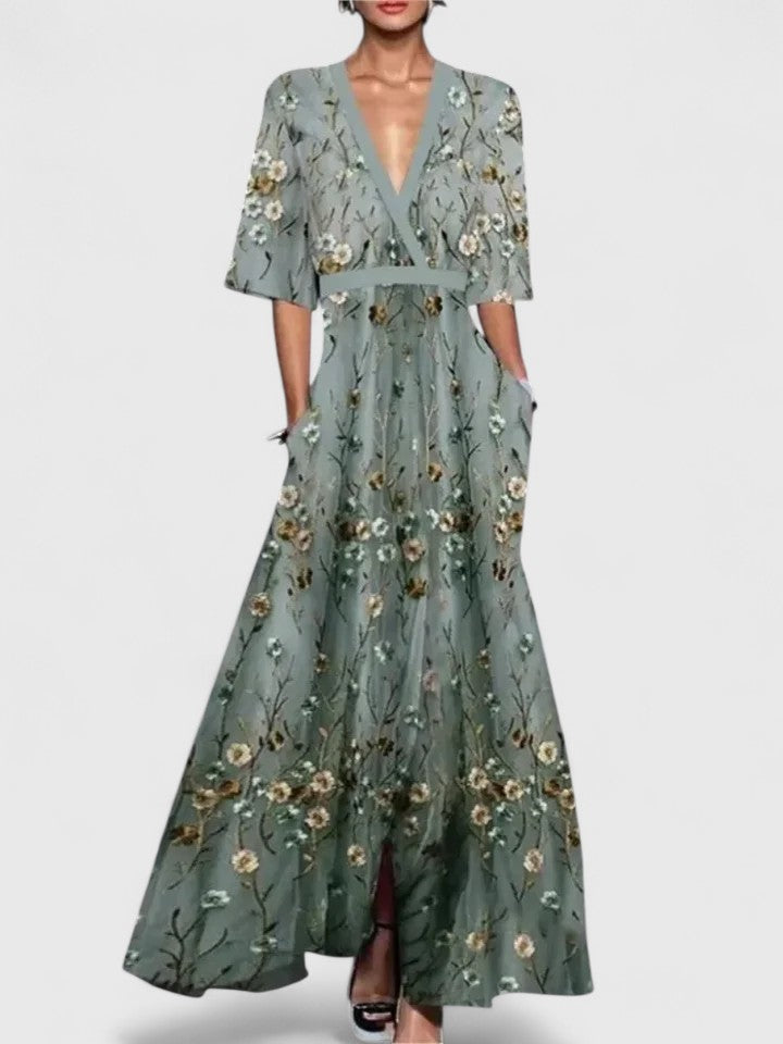 Aimee | Elegant Floral Maxi Dress