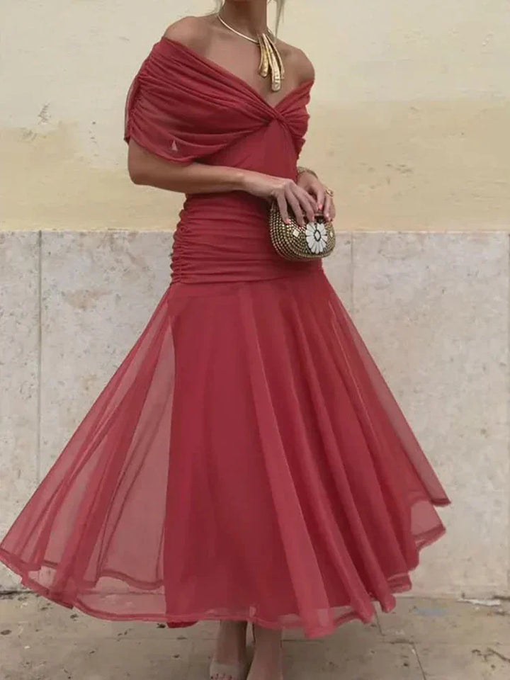 Amelia Laluna™ | Elegant Dress With V-Neckline