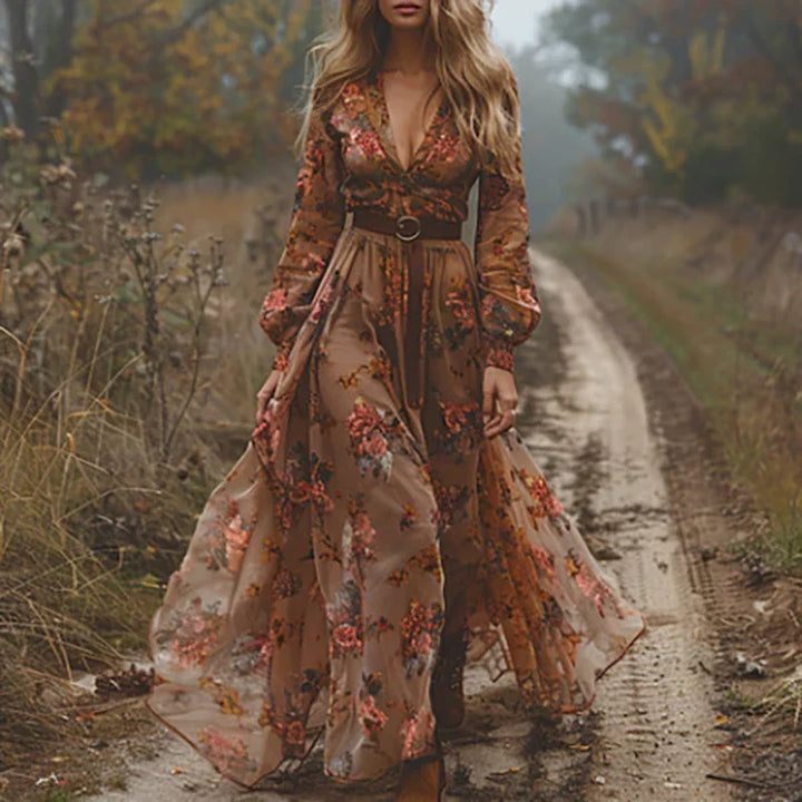 Amelia Auré | Boho Floral Maxi Dress