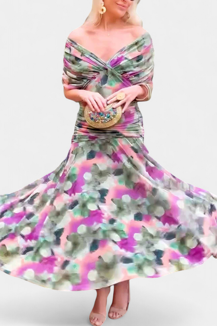 Amelia Laluna™ | Elegant Dress With V-Neckline